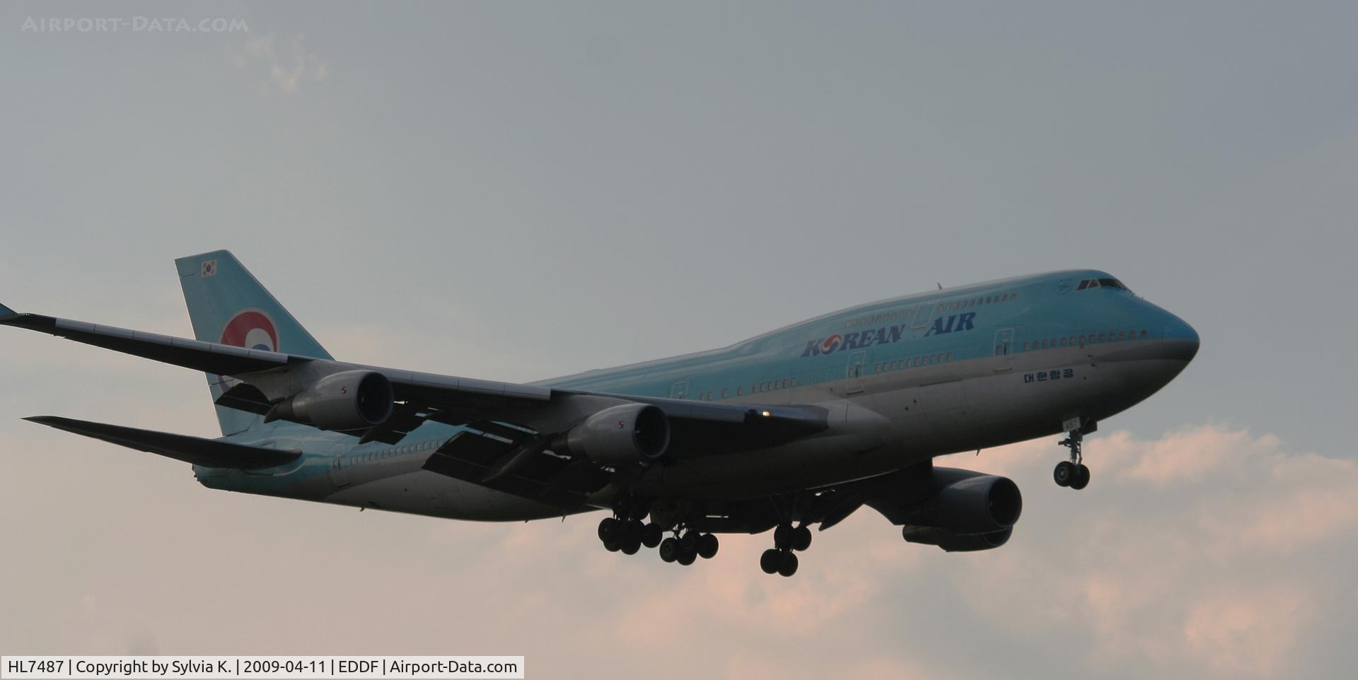 HL7487, 1992 Boeing 747-4B5 C/N 26393, Korean Air Boeing 747-400