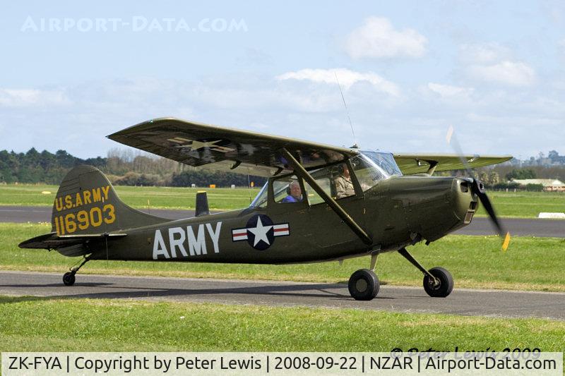 ZK-FYA, 1951 Cessna L-19A Bird Dog C/N 22737, Birddog Aviation, Auckland