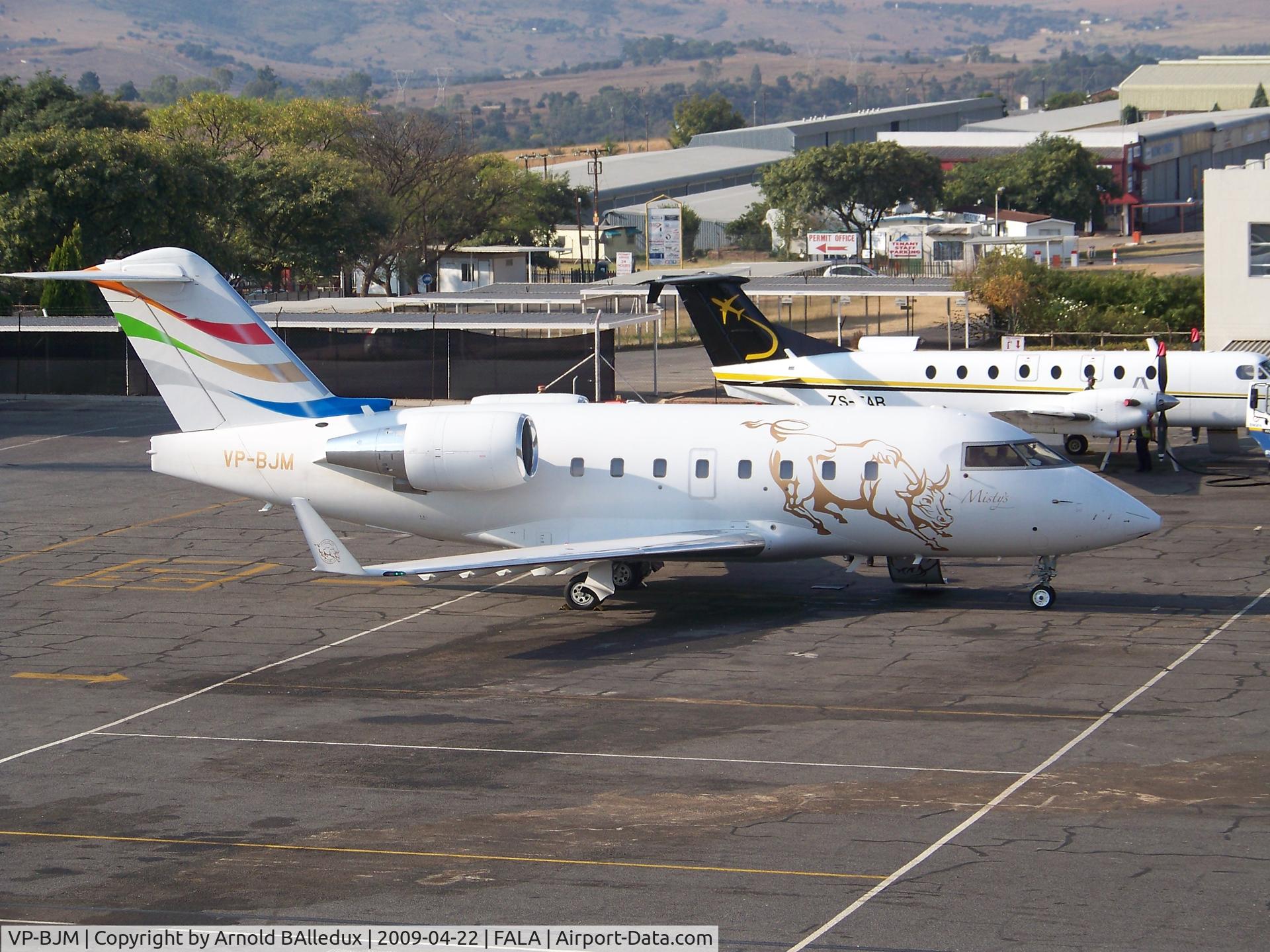 VP-BJM, 2004 Bombardier Challenger 604 (CL-600-2B16) C/N 5593, seen at Lanseria 22-04-2009 South Africa