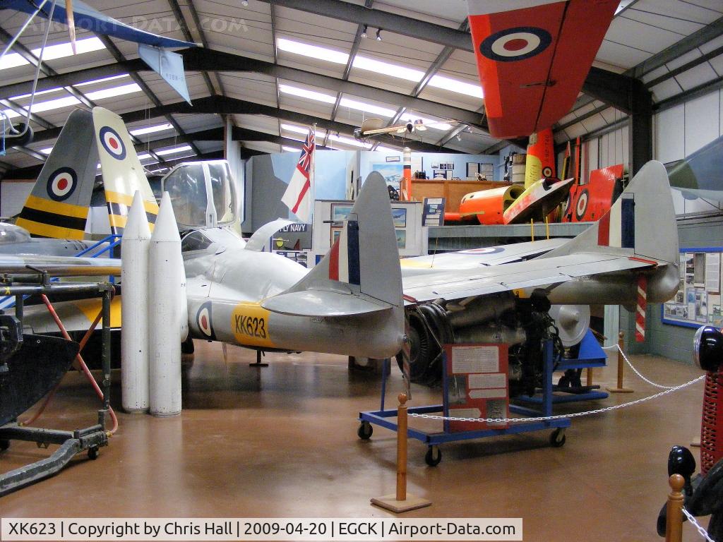 XK623, 1956 De Havilland DH-115 Vampire T.11 C/N 15780, de havilland Vampire T.11 at Caernarfon Airworld