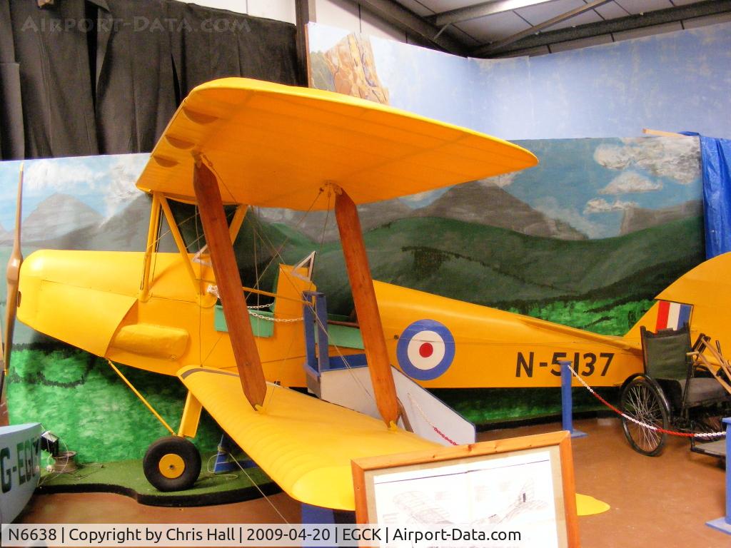 N6638, De Havilland DH-82A Tiger Moth II C/N Not found N6638, de Havilland Tiger Moth at Caernarfon Airworld