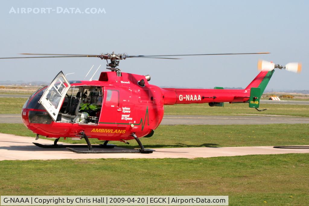 G-NAAA, 1993 MBB Bo-105DBS-4 C/N S-34/912, North Wales Air Ambulance operated by Bond Air Services. Previous ID: G-BUTN