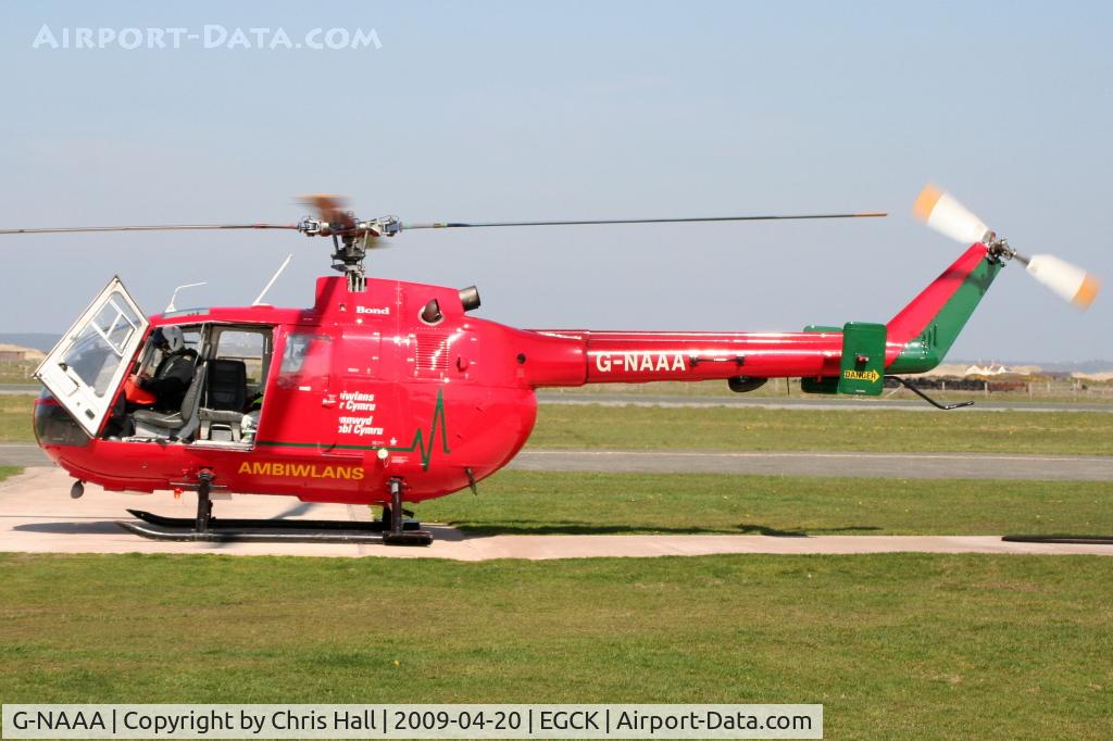 G-NAAA, 1993 MBB Bo-105DBS-4 C/N S-34/912, North Wales Air Ambulance operated by Bond Air Services. Previous ID: G-BUTN