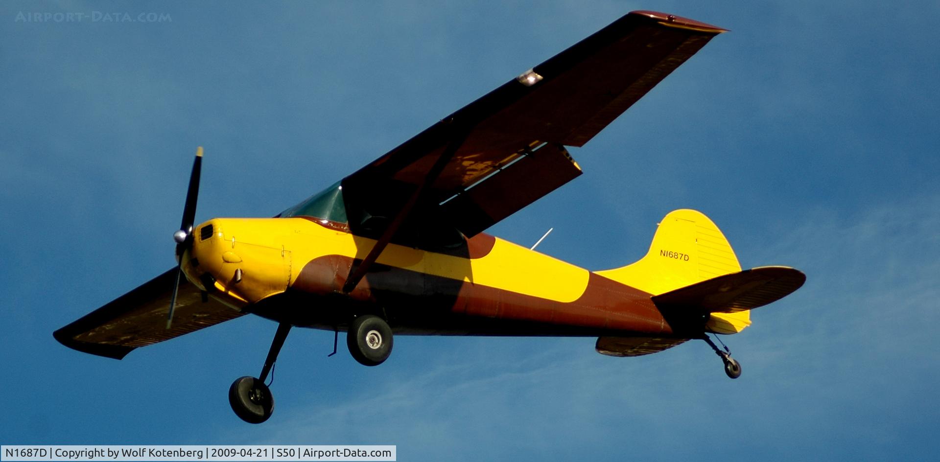 N1687D, 1952 Cessna 170B C/N 20329, seconds from touchdown