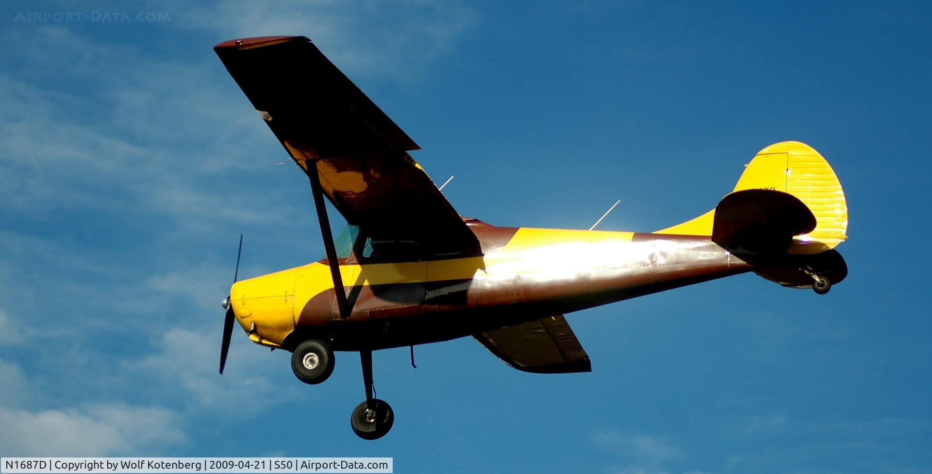 N1687D, 1952 Cessna 170B C/N 20329, nice to see an old classic fly by
