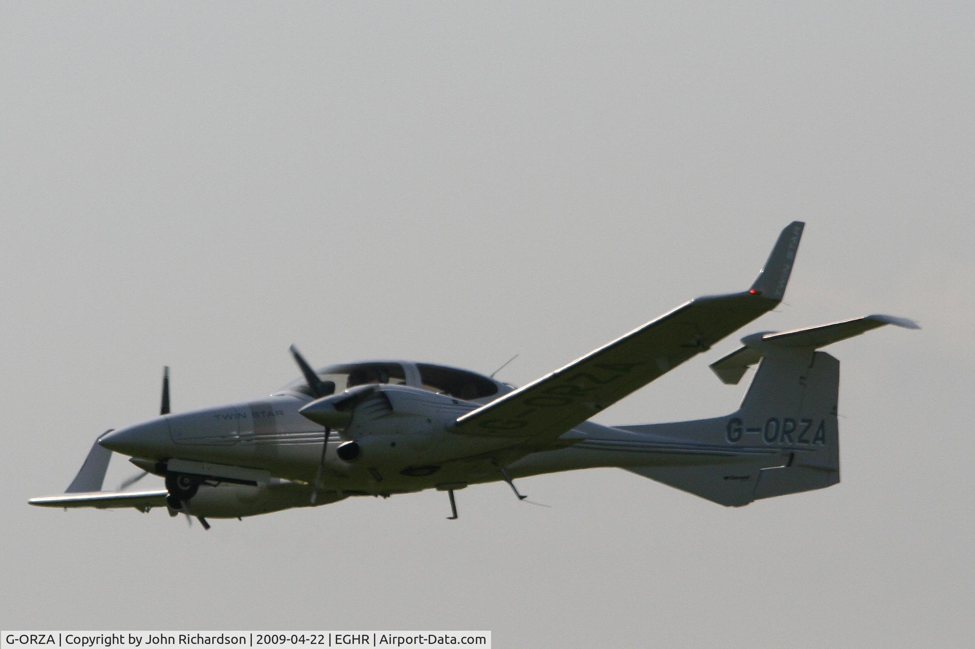 G-ORZA, 2005 Diamond DA-42 Twin Star C/N 42.062, Departing Goodwood