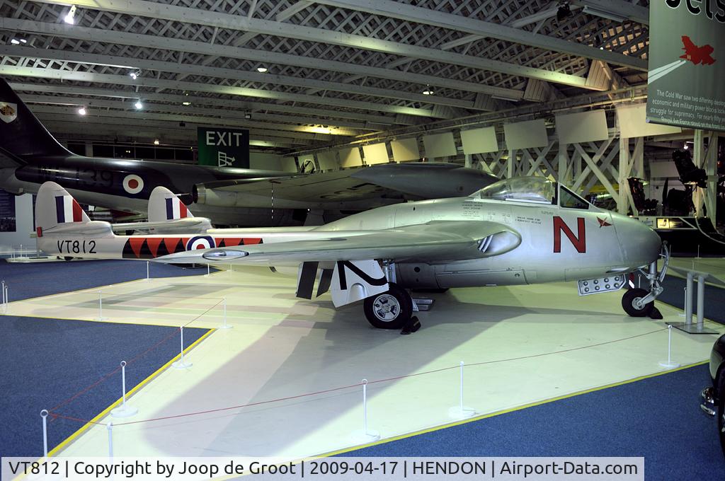 VT812, 1947 De Havilland DH-100 Vampire F.3 C/N Not found VT812, Preserved in Hendon
