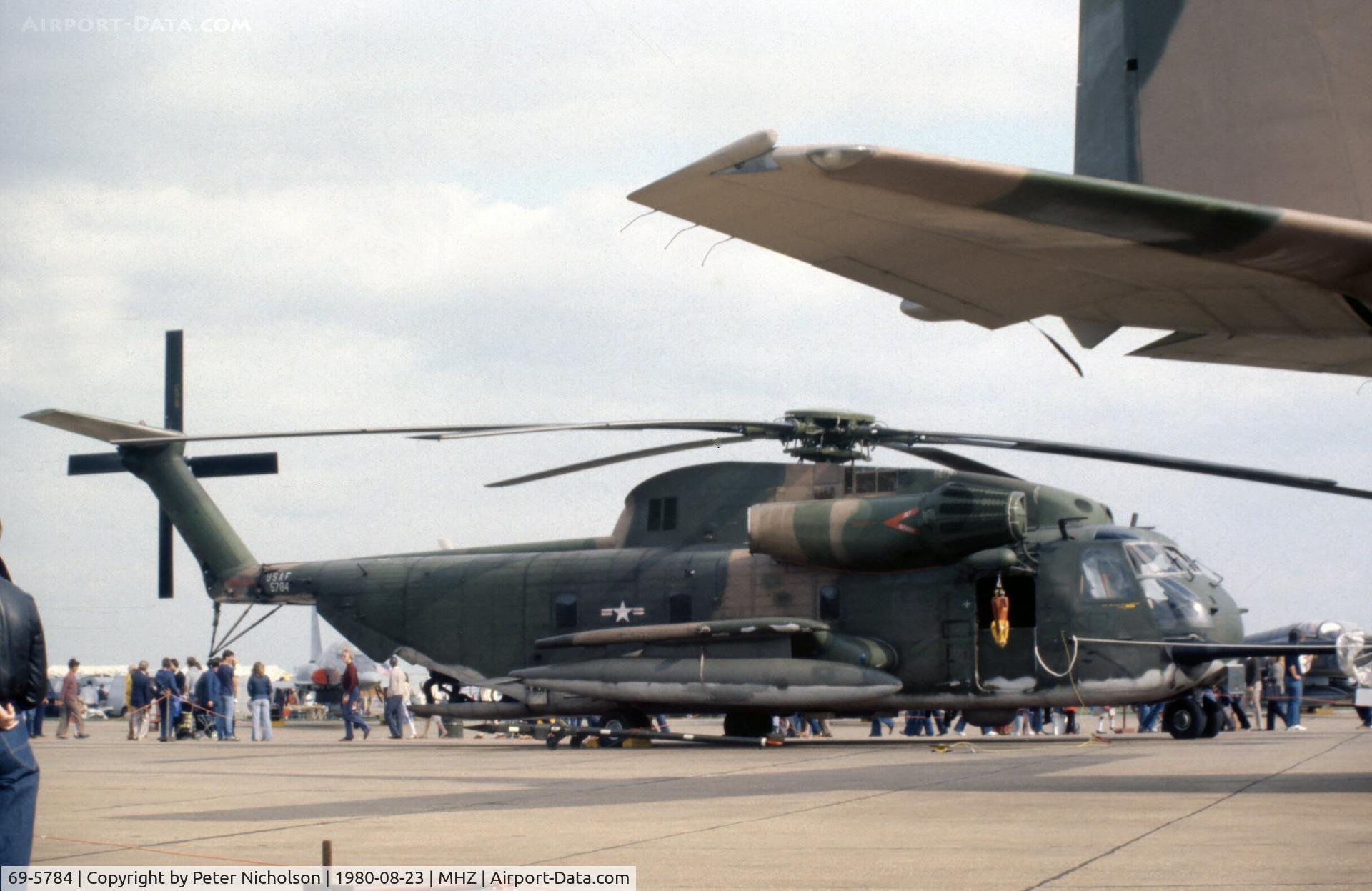 69-5784, 1969 Sikorsky HH-53C Jolly Green Giant C/N 65-232, HH-53C of 67 ARRS at the 1980 RAF Mildenhall Air Fete.