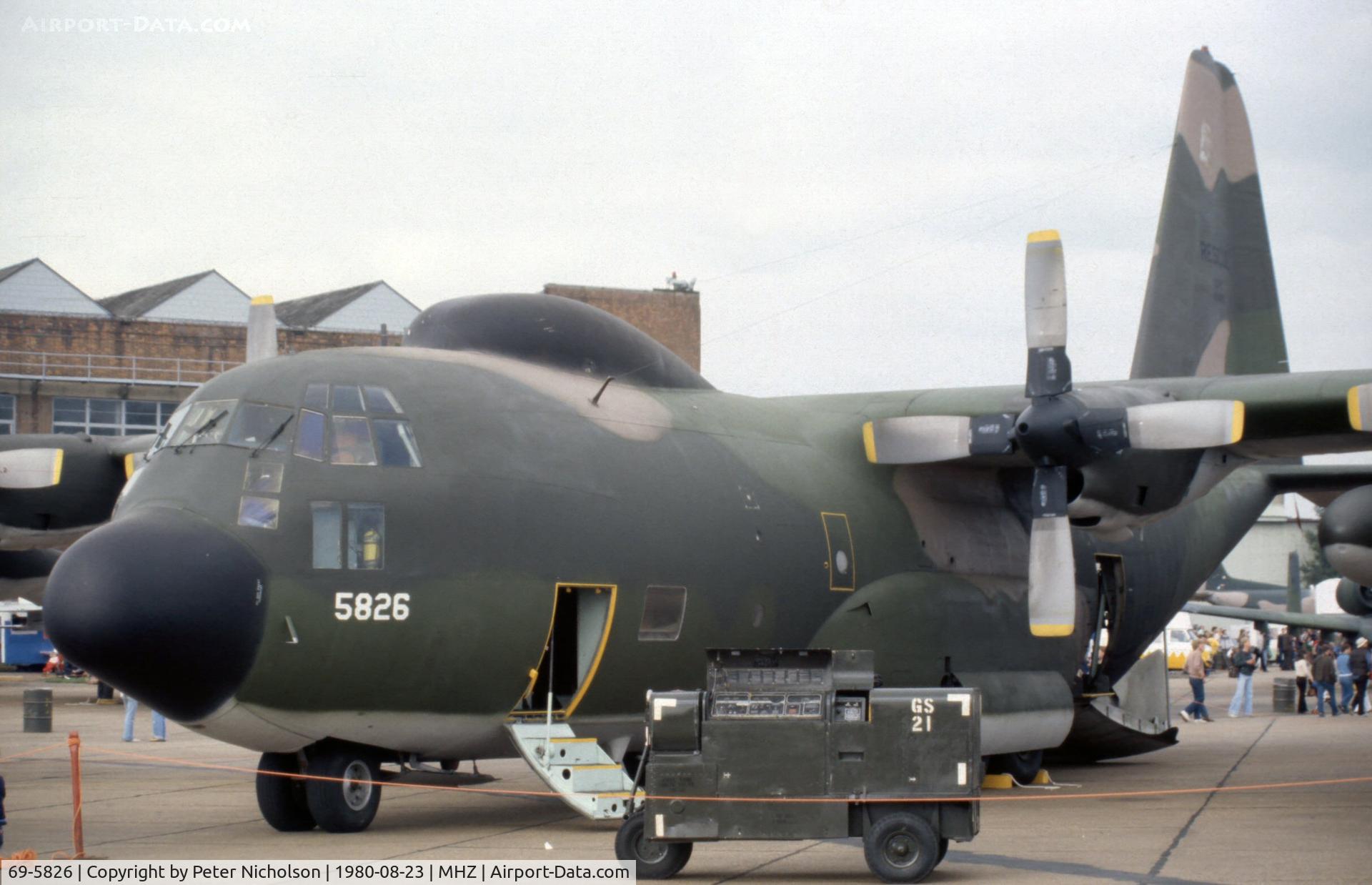 69-5826, 1969 Lockheed HC-130N Hercules C/N 382-4375, HC-130N Hercules of 67 ARRS at the 1980 RAF Mildenhall Air Fete.