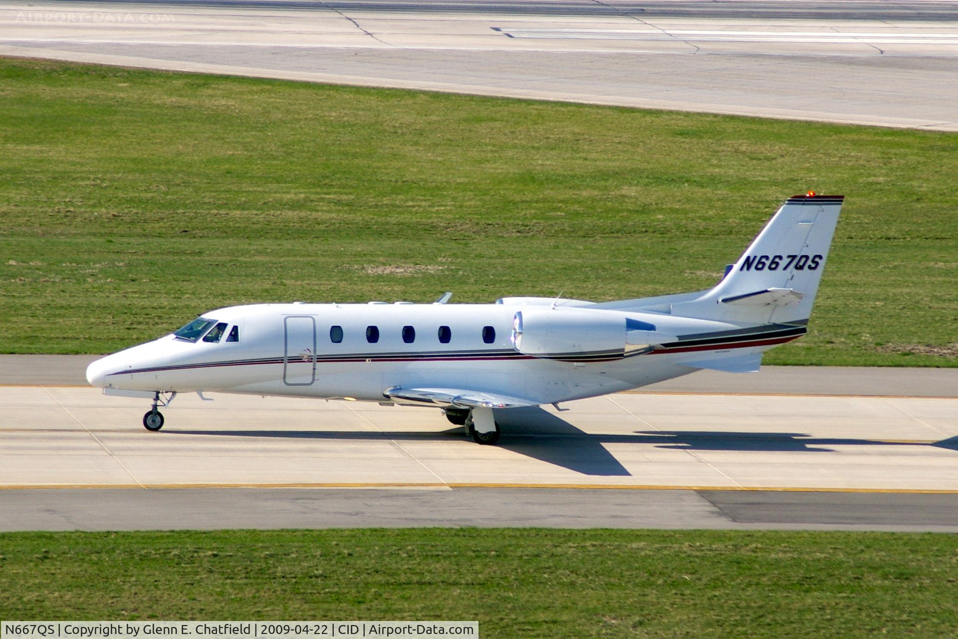 N667QS, 2004 Cessna 560XL Citation Excel C/N 560-5365, Taxiing on Alpha after landing runway 31