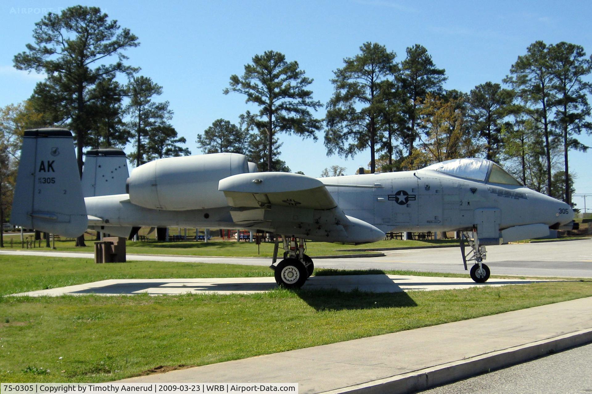 75-0305, 1975 Fairchild Republic A-10A Thunderbolt II C/N A10-0054, Museum of Aviation, Robins AFB