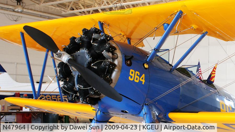 N47964, 1943 Boeing B75N1 C/N 75-7540, engine