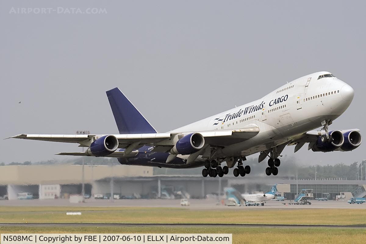 N508MC, 1979 Boeing 747-230B C/N 21644, takeoff from ELLX