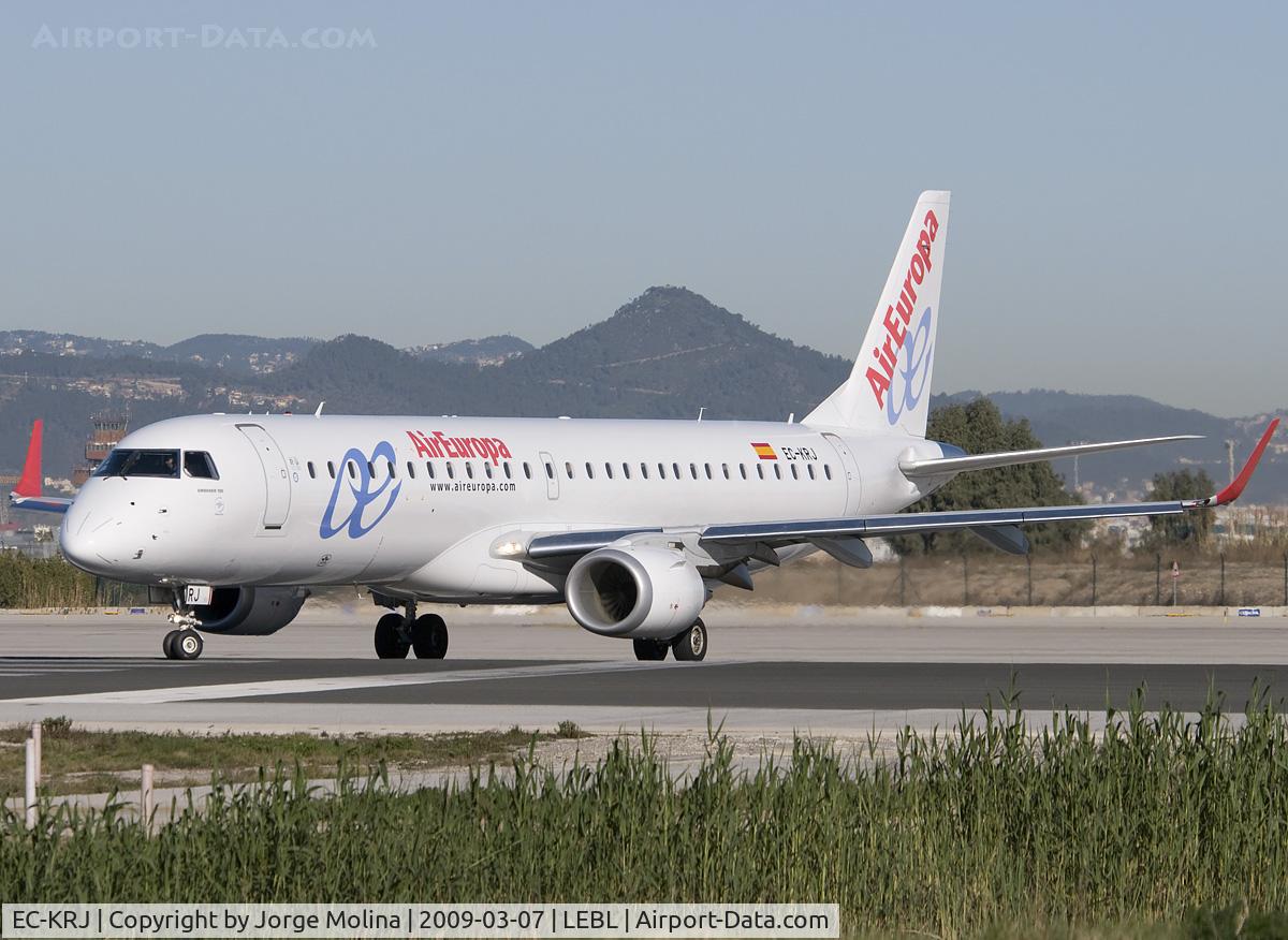 EC-KRJ, 2008 Embraer 195LR (ERJ-190-200LR) C/N 19000196, The first of eleven ERJ-195 for AE.