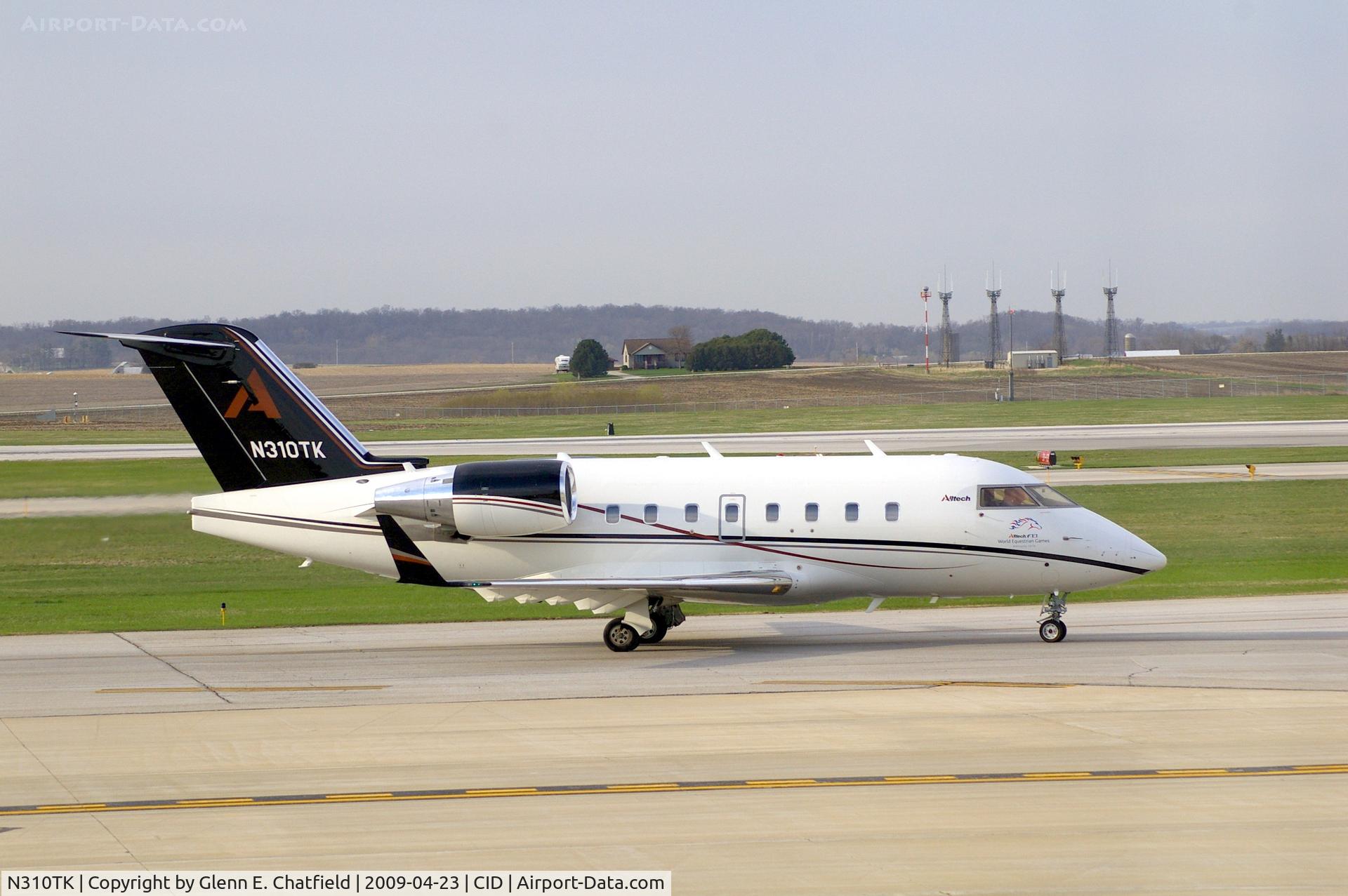 N310TK, 2005 Bombardier Challenger 604 (CL-600-2B16) C/N 5606, Taxiing in to Landmark FBO.