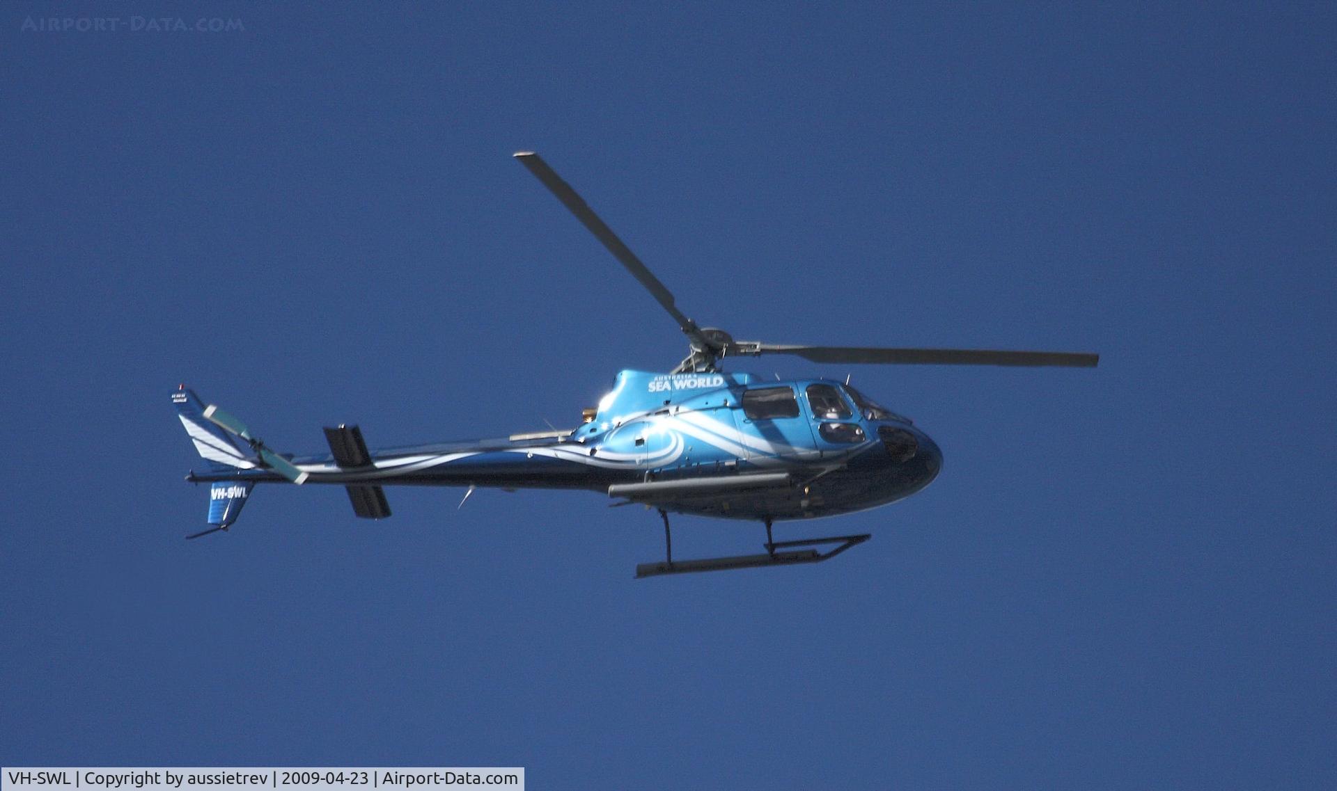 VH-SWL, 2002 Eurocopter AS-350B-2 Ecureuil Ecureuil C/N 9059, Seaworld Sightseeing Charter over the Gold Coast