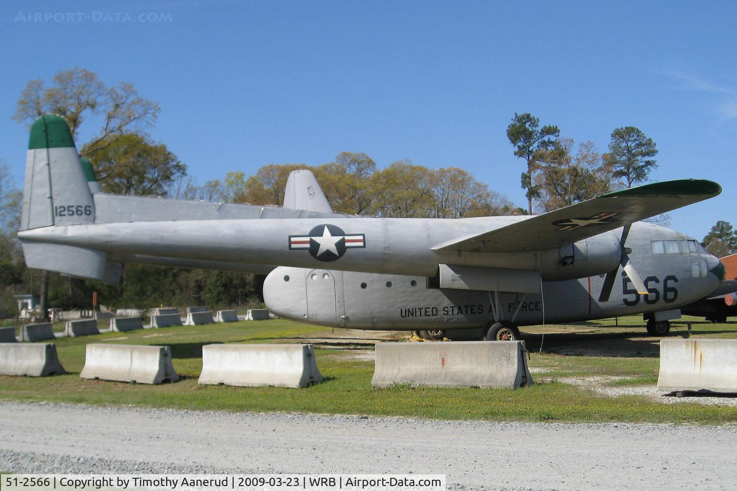 51-2566, 1951 Fairchild C-119C Flying Boxcar C/N 10524, Museum of Aviation, Robins AFB