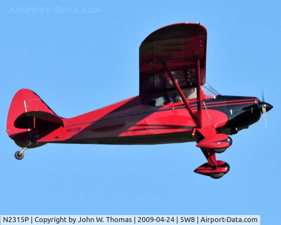 N2315P, 1955 Piper PA-22-150 C/N 22-2726, Departing runway 22