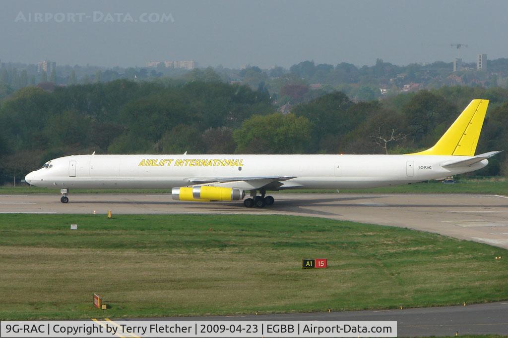 9G-RAC, 1969 Douglas DC-8-63 C/N 46093, Rare to see a DC-8 flying in the UK these days - so Airlift International's example was a welcome sight at Birmingham UK