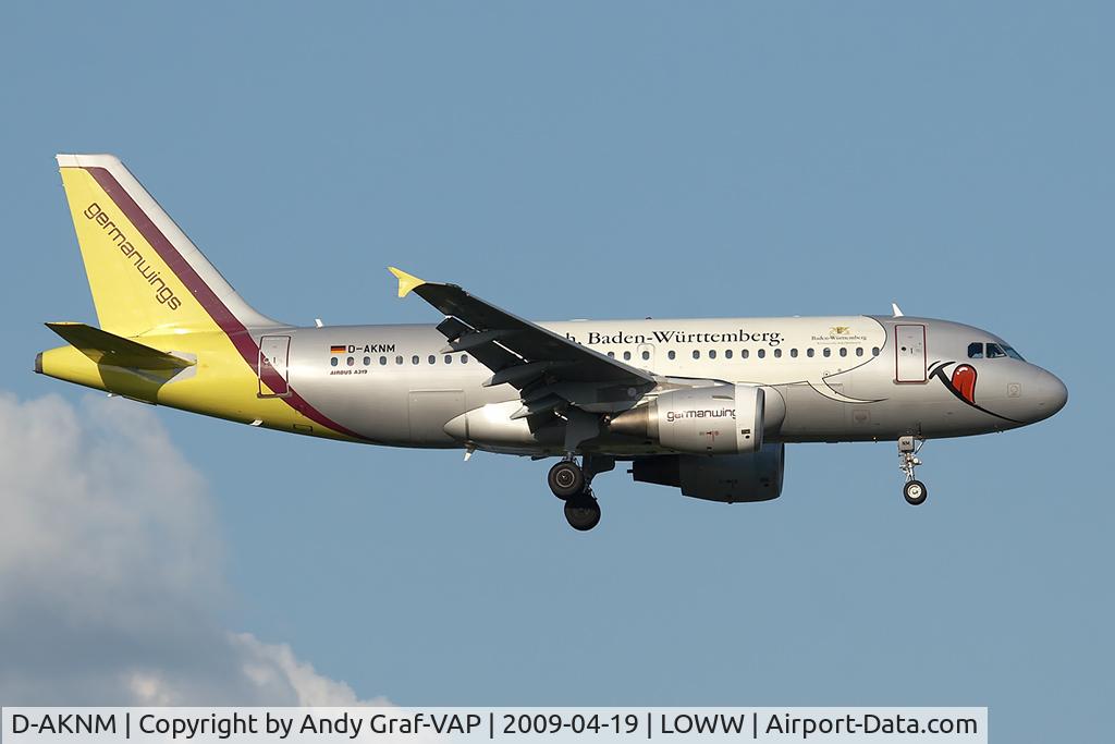 D-AKNM, 1999 Airbus A319-112 C/N 1089, Germanwings A319