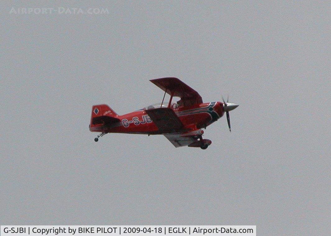 G-SJBI, 2007 Aviat Pitts S-2C Special C/N 6082, CLIMBING OUT OF RWY 07