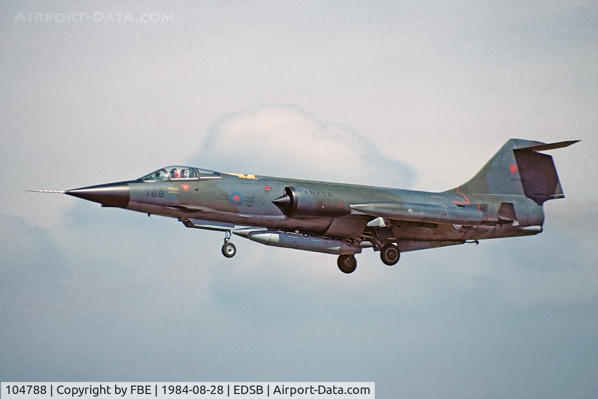 104788, Canadair CF-104 Starfighter C/N 683A-1088, CF-104 short final at Baden-Soellingen (KM25 slidescan)