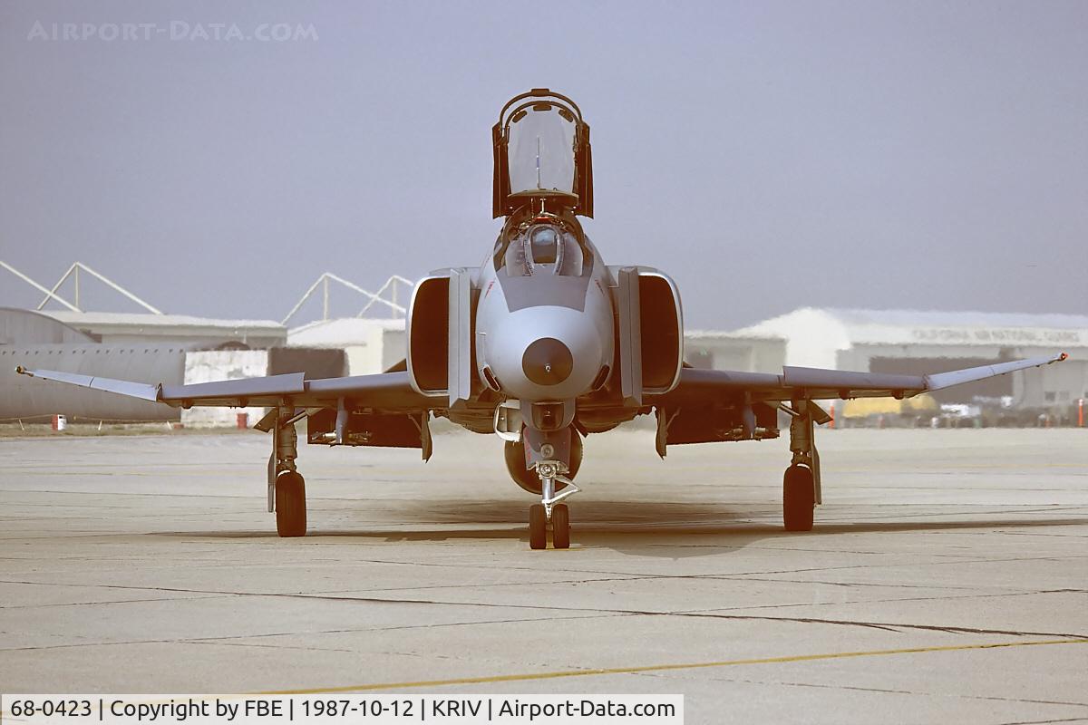 68-0423, 1968 McDonnell Douglas F-4E Phantom II C/N 3540, California ANG 163rd TFG F-4E at last chance (KM25 slidescan)
