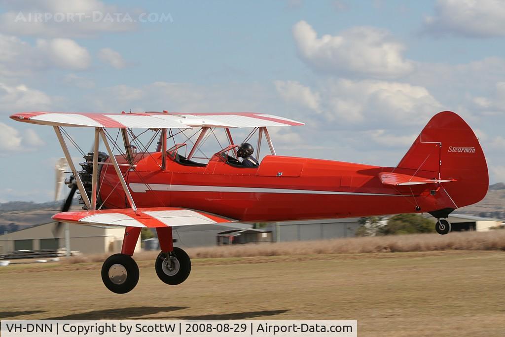 VH-DNN, 1944 Boeing PT-13D Kaydet (E75) C/N 75-5620, Taken at Watts Bridge Memorial Airfield Queensland Australia