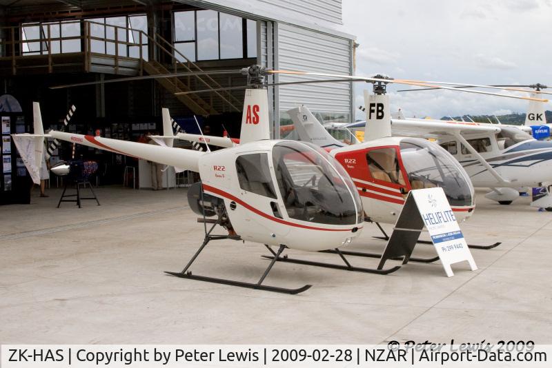 ZK-HAS, 2008 Robinson R22 Beta C/N 4315, Heliflite Pacific Ltd., Papakura