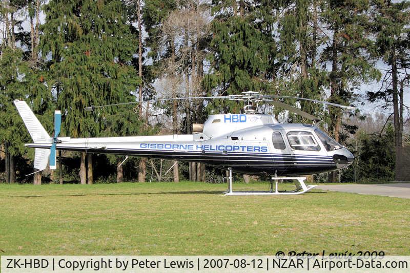ZK-HBD, Aerospatiale AS-350BA Ecureuil C/N 2473, Gisborne Helicopters Ltd., Gisborne