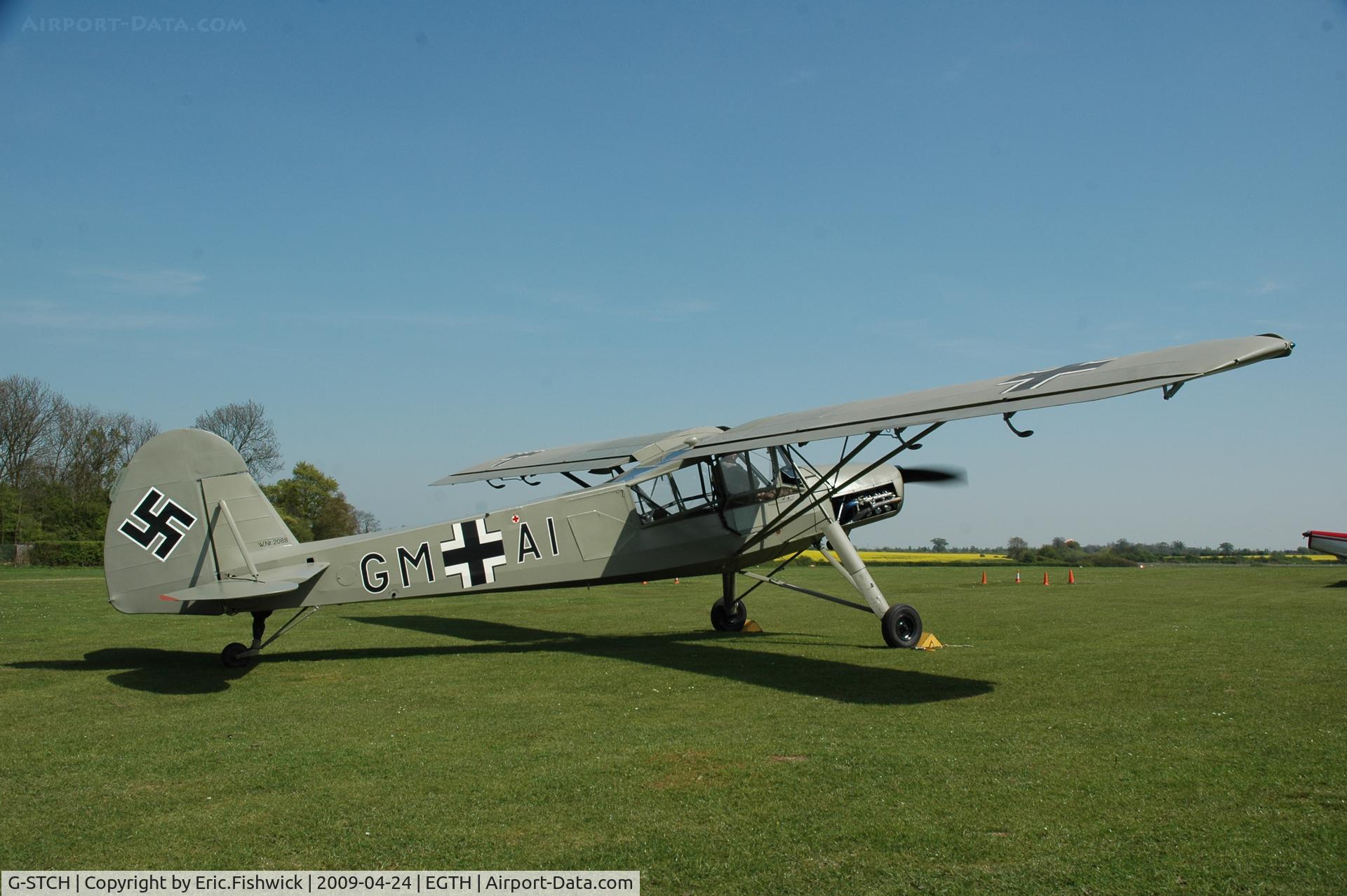 G-STCH, 1942 Fieseler Fi-156A-1 Storch C/N 2088, 2. G-STCH - more engine testing at Shuttleworth (Old Warden) Aerodrome.