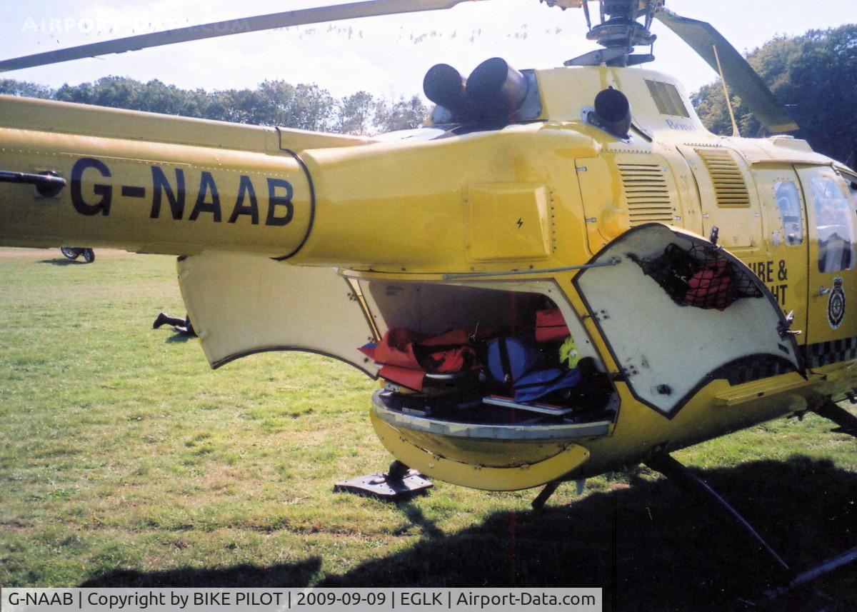 G-NAAB, 1979 MBB Bo.105DBS-4 C/N S.416, TRAVELLED IN THE BACK OF ONE OF THESE AFTER A BIKE ACCIDENT, I DON'T RECOMMEND EITHER