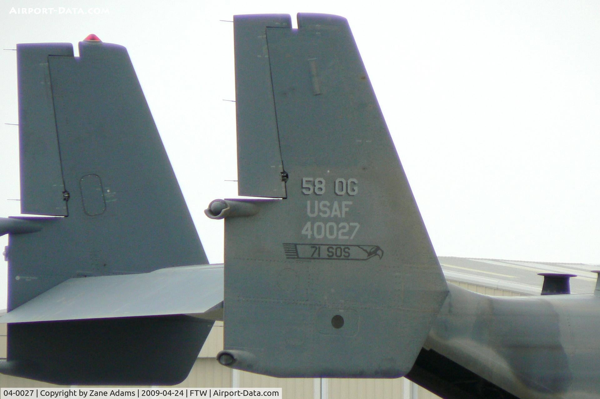 04-0027, 2004 Bell-Boeing CV-22B Osprey C/N D1008, At Meacham Field - Cowtown Warbird Roundup 2009