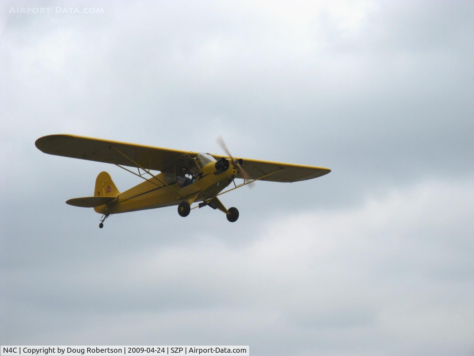 N4C, 1947 Piper J3C-65 Cub Cub C/N 22804, 1947 Piper J3C-65 CUB, Continental A&C65 65 Hp, takeoff climb Rwy 22