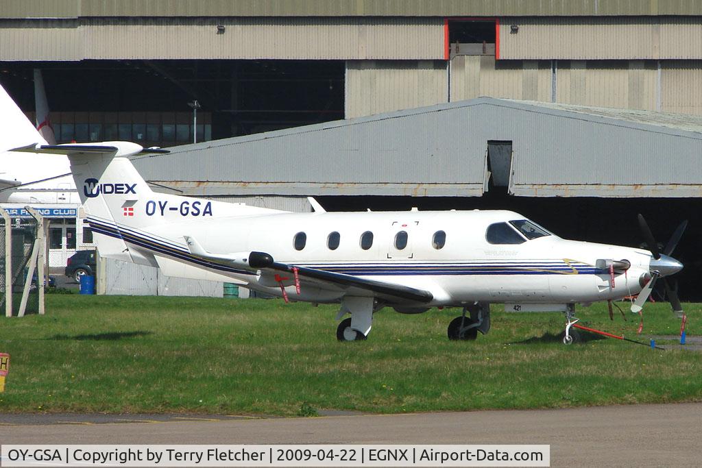 OY-GSA, 2001 Pilatus PC-12/45 C/N 421, PC12 at East Midlands