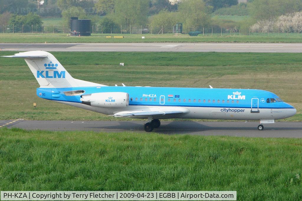PH-KZA, 1996 Fokker 70 (F-28-070) C/N 11567, KLM Fokker 70 at Birmingham UK