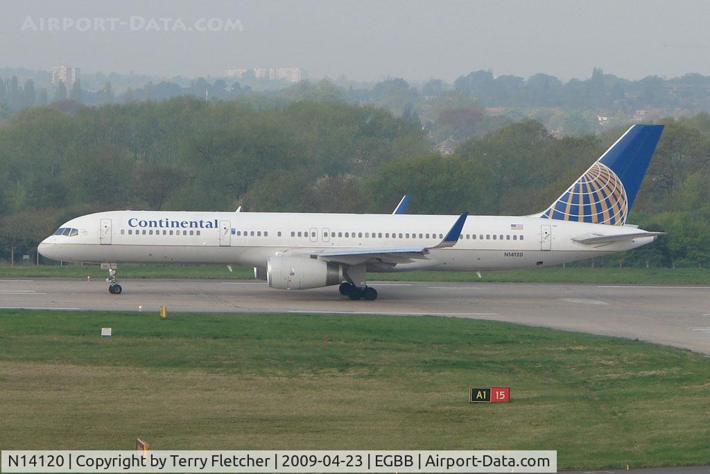 N14120, 1997 Boeing 757-224 C/N 27562, Continental B757 at BHX