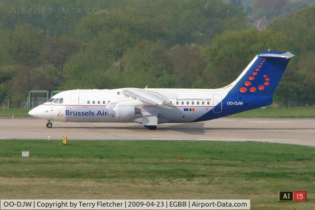 OO-DJW, 1996 British Aerospace Avro 146-RJ85 C/N E.2296, Brussels Airlines BAE146 at BHX
