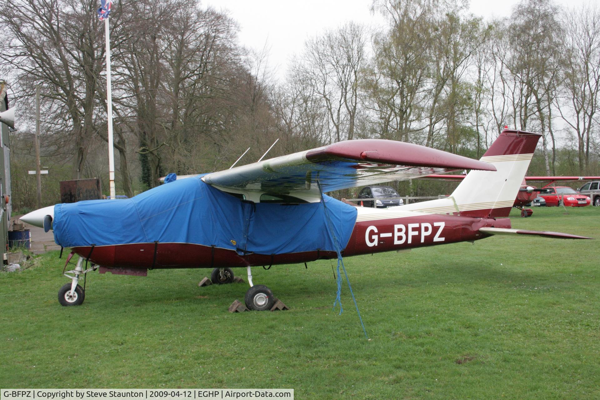 G-BFPZ, 1973 Reims F177RG Cardinal RG C/N 0079, Taken at Popham Airfield, England on a gloomy April Sunday (12/04/09)