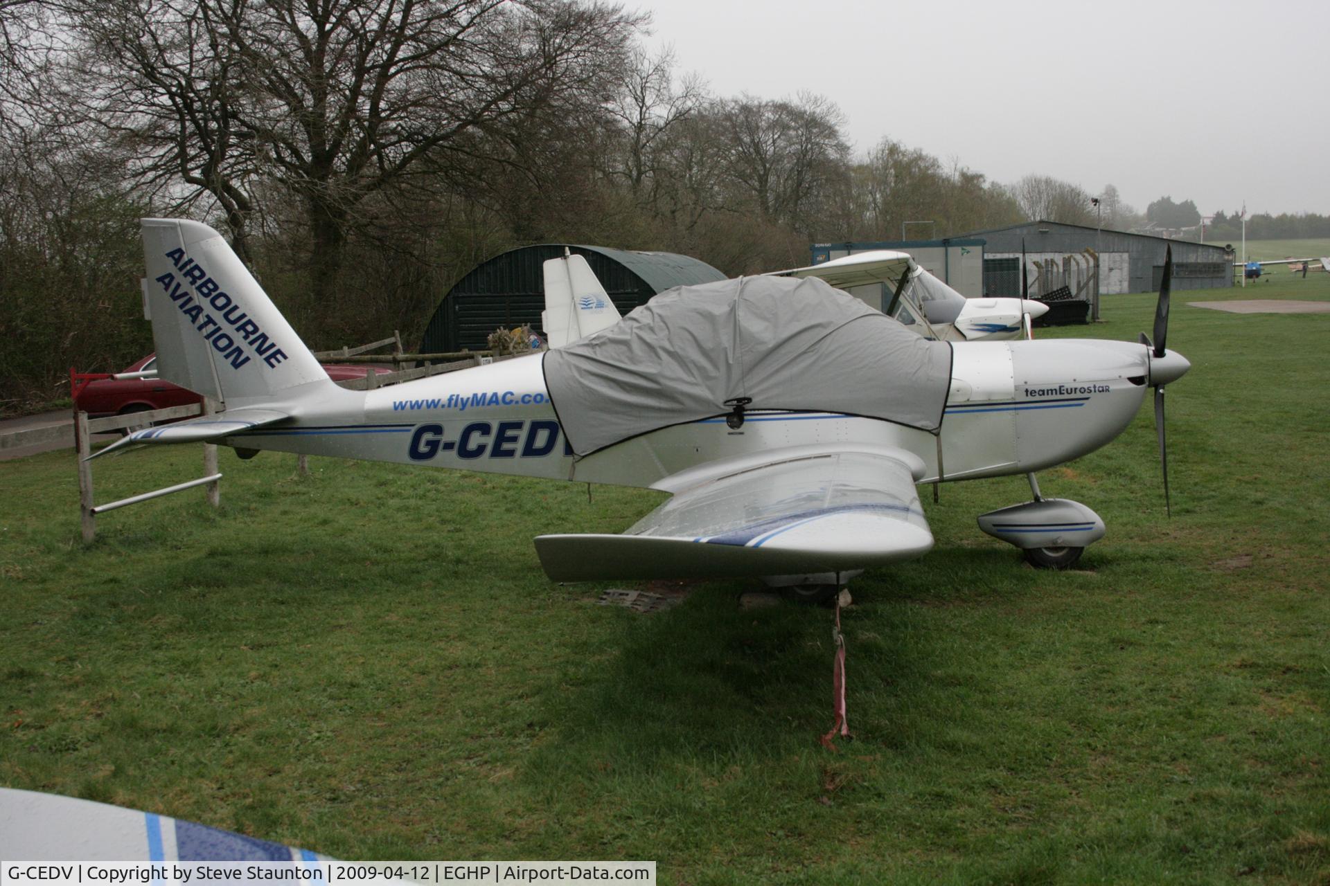 G-CEDV, 2006 Cosmik EV-97 Eurostar C/N 2826, Taken at Popham Airfield, England on a gloomy April Sunday (12/04/09)
