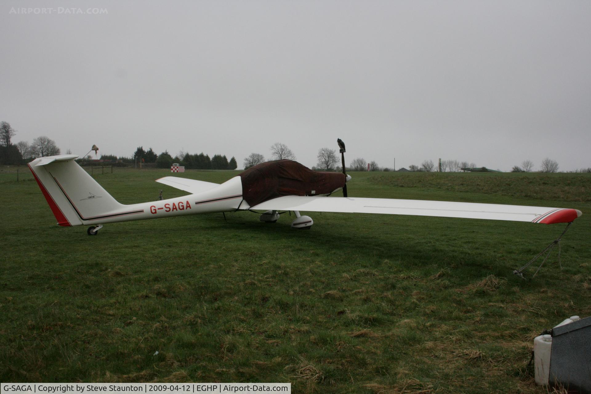 G-SAGA, 1985 Grob G-109B C/N 6364, Taken at Popham Airfield, England on a gloomy April Sunday (12/04/09)