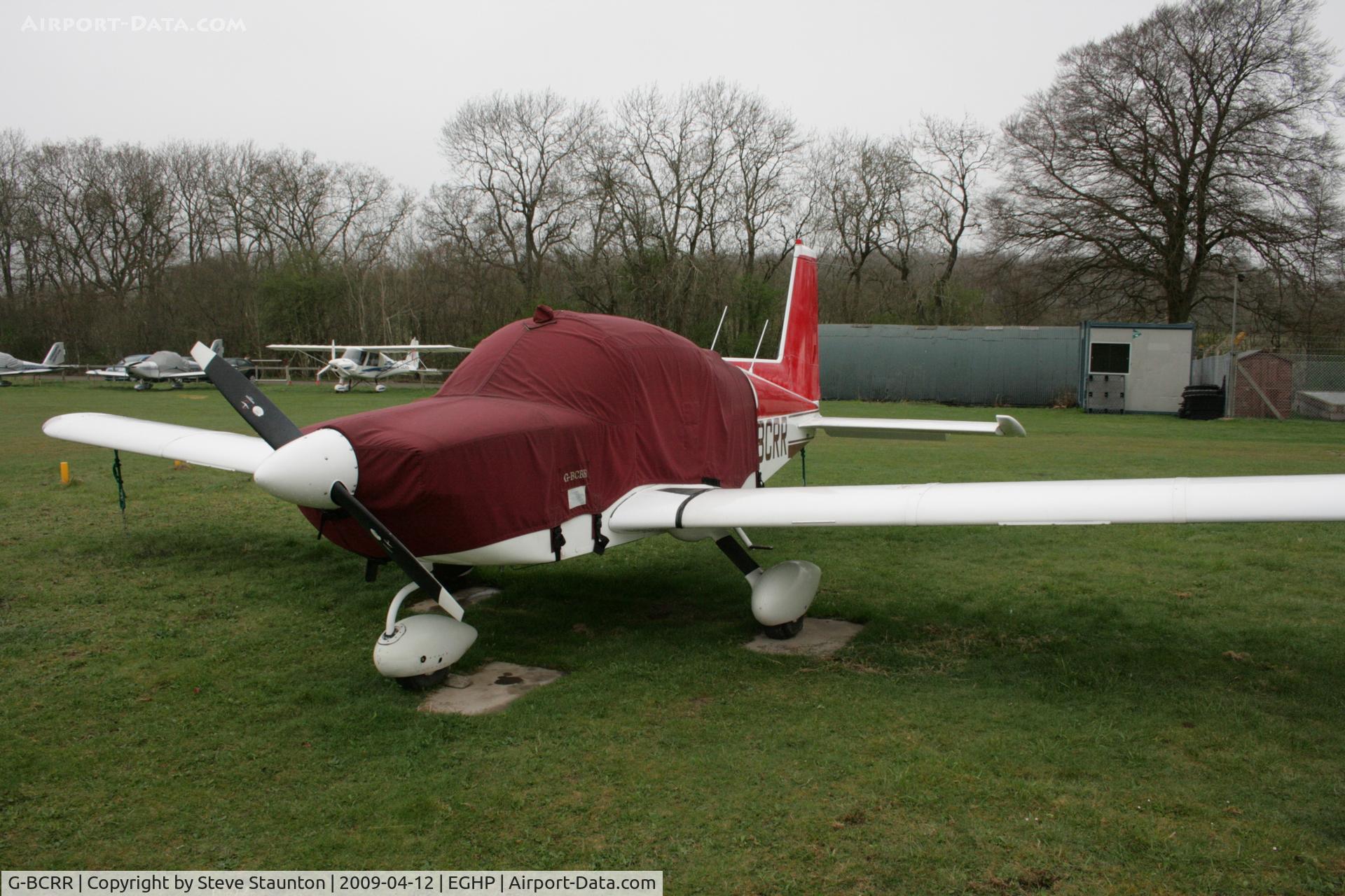 G-BCRR, 1974 Grumman American AA-5B Tiger C/N AA5B-0006, Taken at Popham Airfield, England on a gloomy April Sunday (12/04/09)