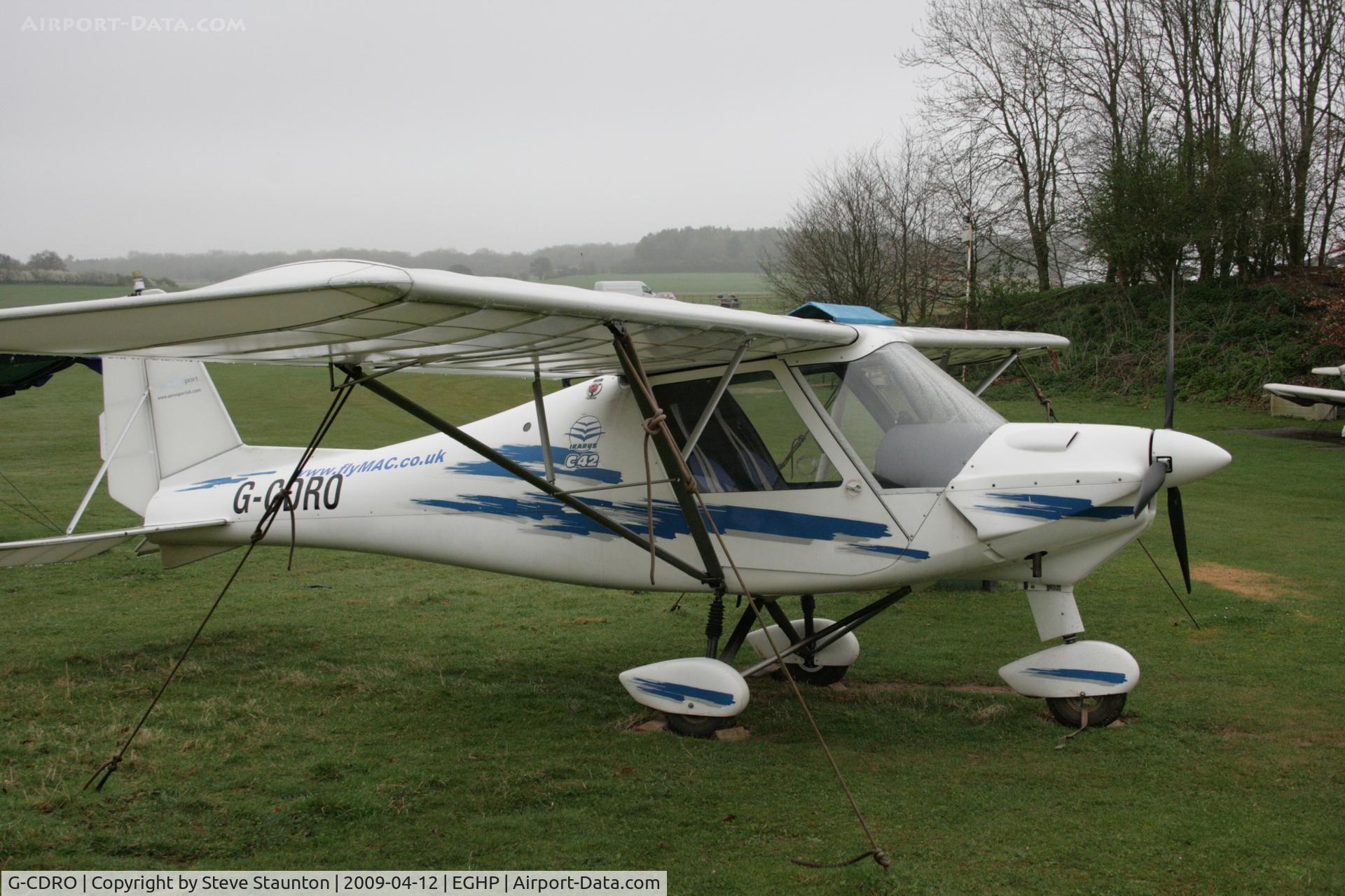 G-CDRO, 2005 Comco Ikarus C42 FB80 C/N 0507-6750, Taken at Popham Airfield, England on a gloomy April Sunday (12/04/09)