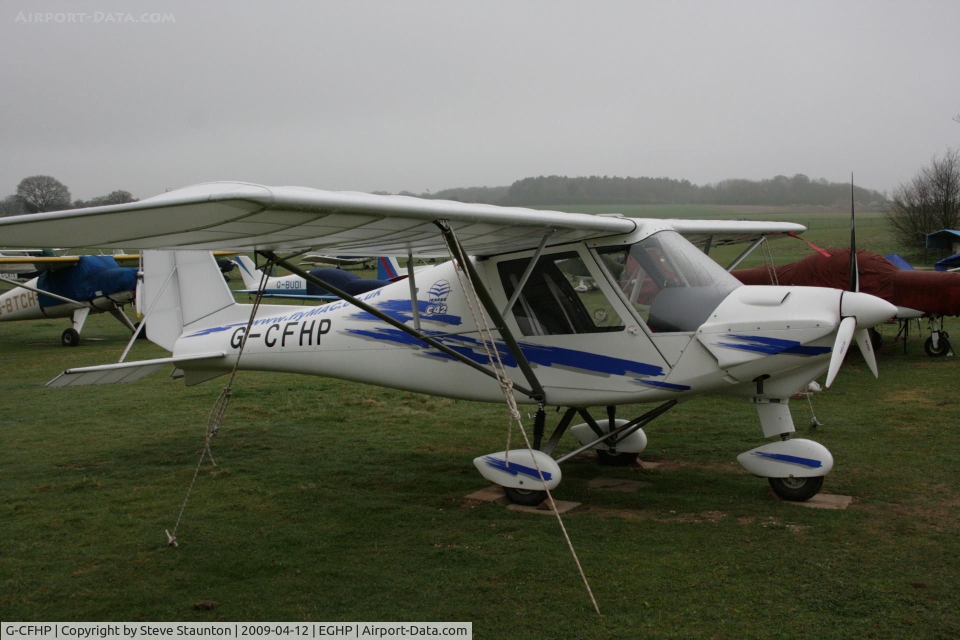 G-CFHP, 2008 Comco Ikarus C42 FB80 C/N 0805-6972, Taken at Popham Airfield, England on a gloomy April Sunday (12/04/09)