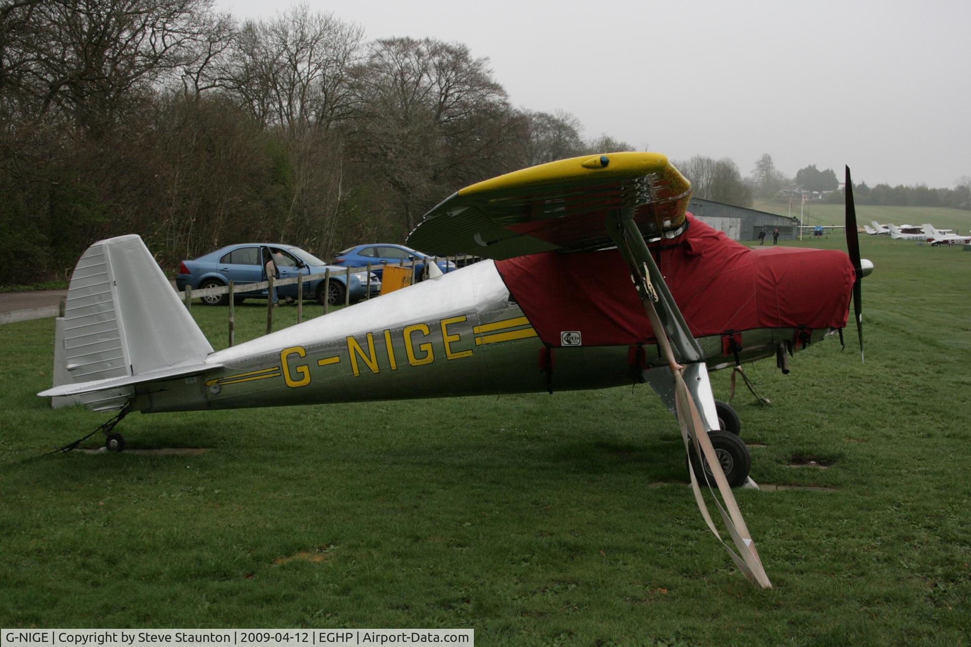 G-NIGE, 1946 Luscombe 8E Silvaire C/N 3525, Taken at Popham Airfield, England on a gloomy April Sunday (12/04/09)