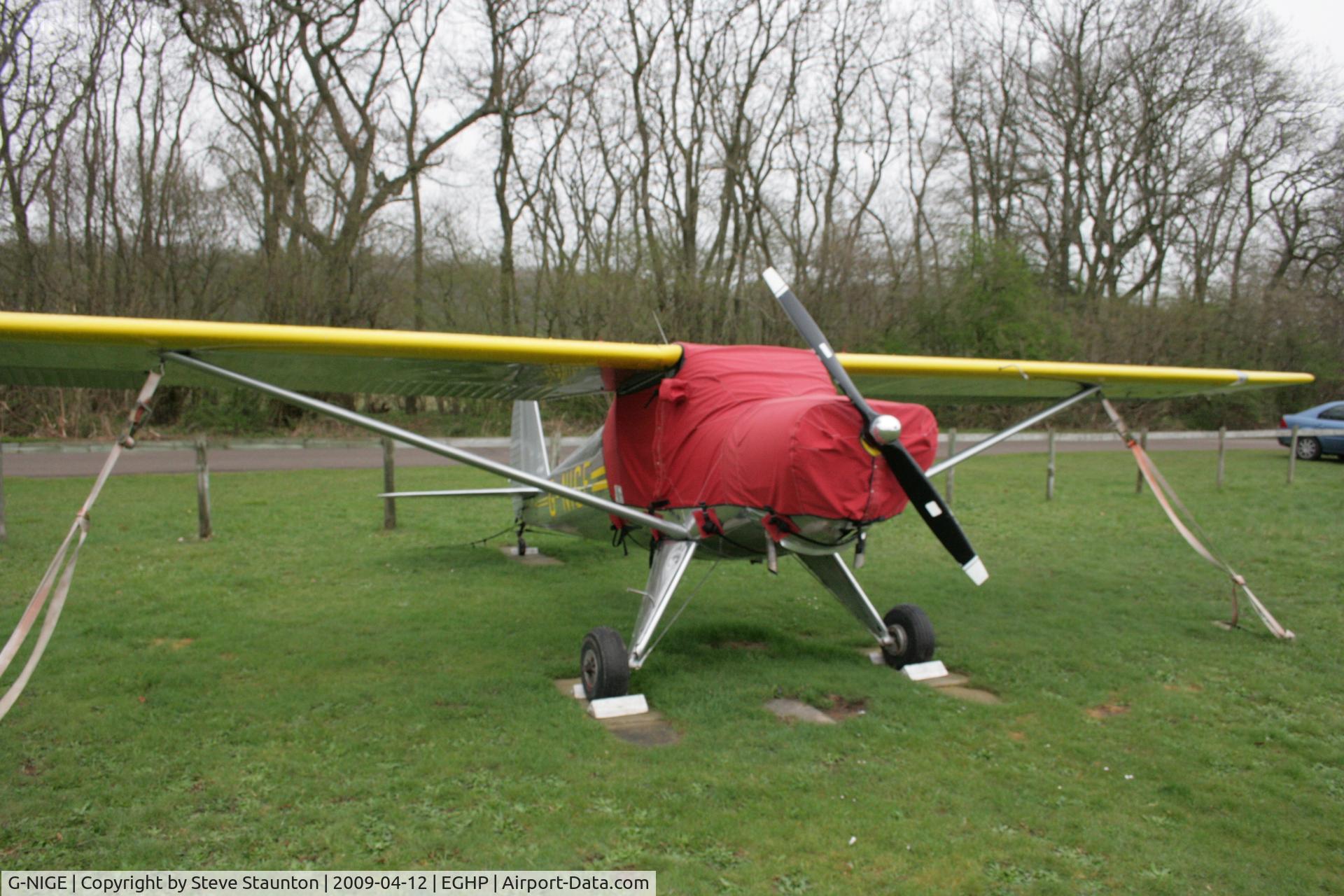 G-NIGE, 1946 Luscombe 8E Silvaire C/N 3525, Taken at Popham Airfield, England on a gloomy April Sunday (12/04/09)
