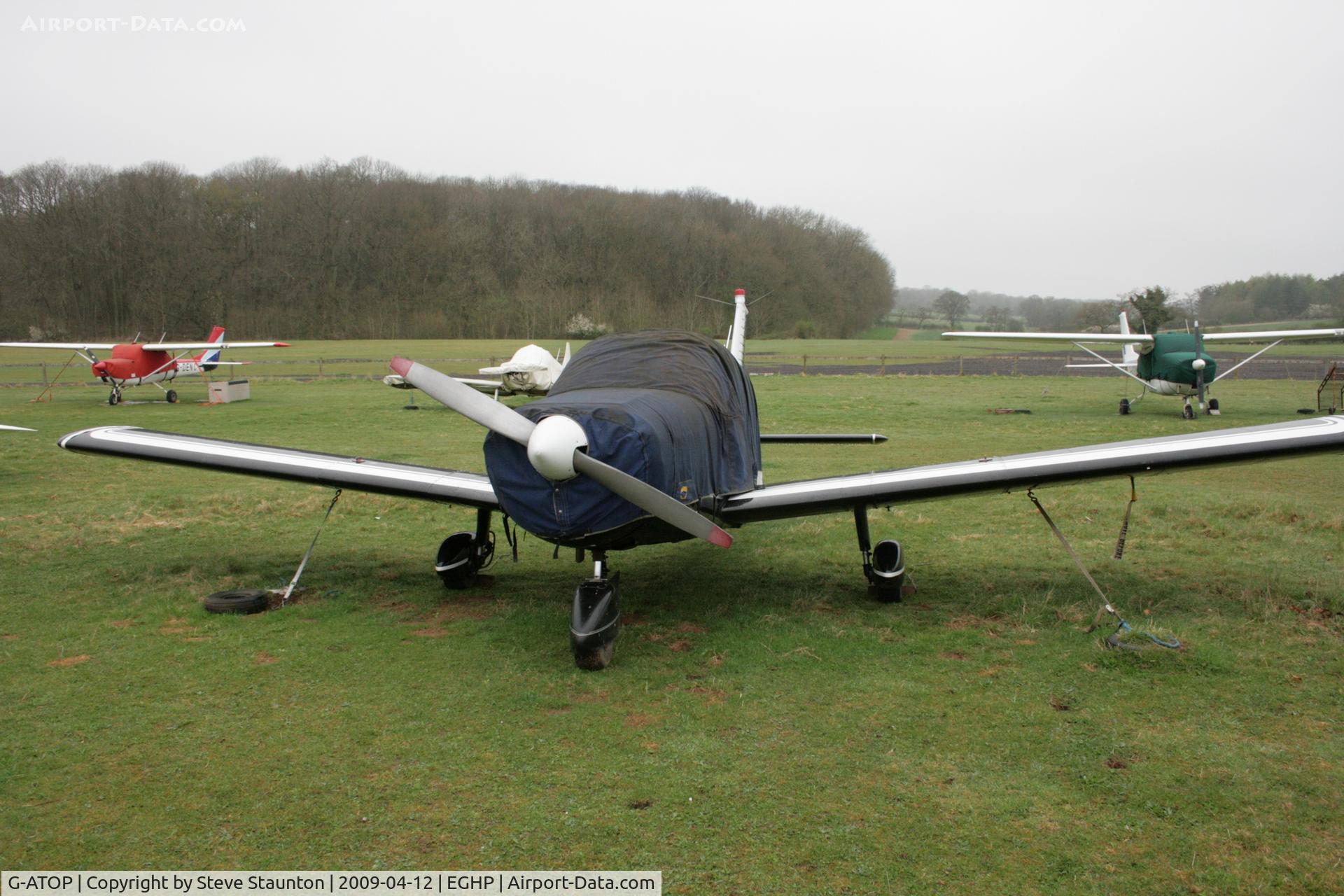 G-ATOP, 1966 Piper PA-28-140 Cherokee C/N 28-21682, Taken at Popham Airfield, England on a gloomy April Sunday (12/04/09)