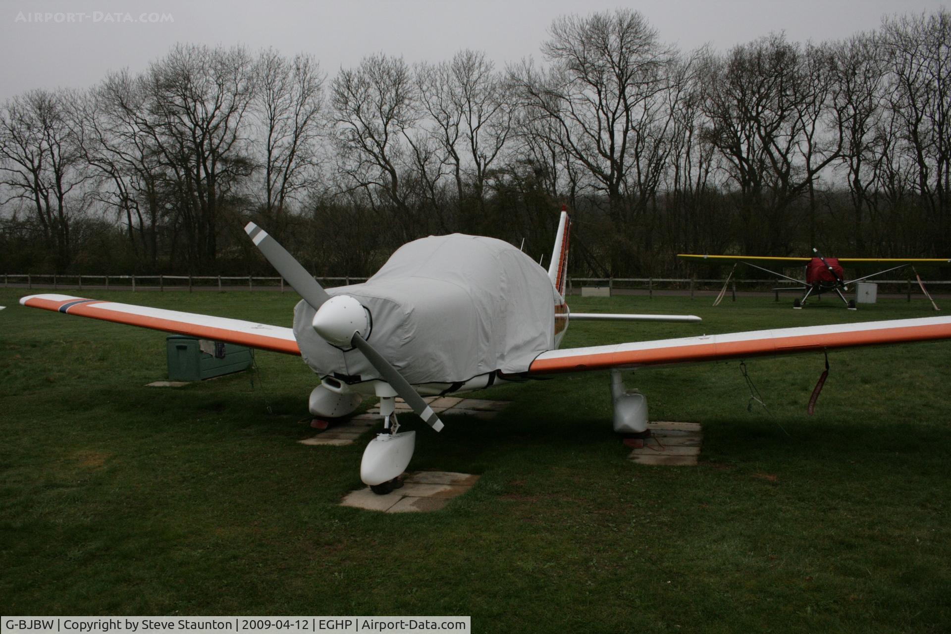G-BJBW, 1981 Piper PA-28-161 Cherokee Warrior II C/N 28-8116280, Taken at Popham Airfield, England on a gloomy April Sunday (12/04/09)