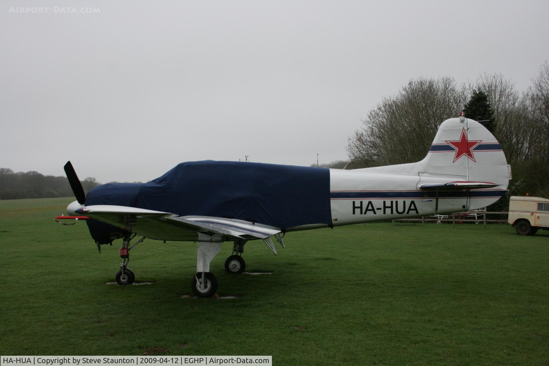 HA-HUA, 1993 Yakovlev Yak-18T C/N 01-32, Taken at Popham Airfield, England on a gloomy April Sunday (12/04/09)