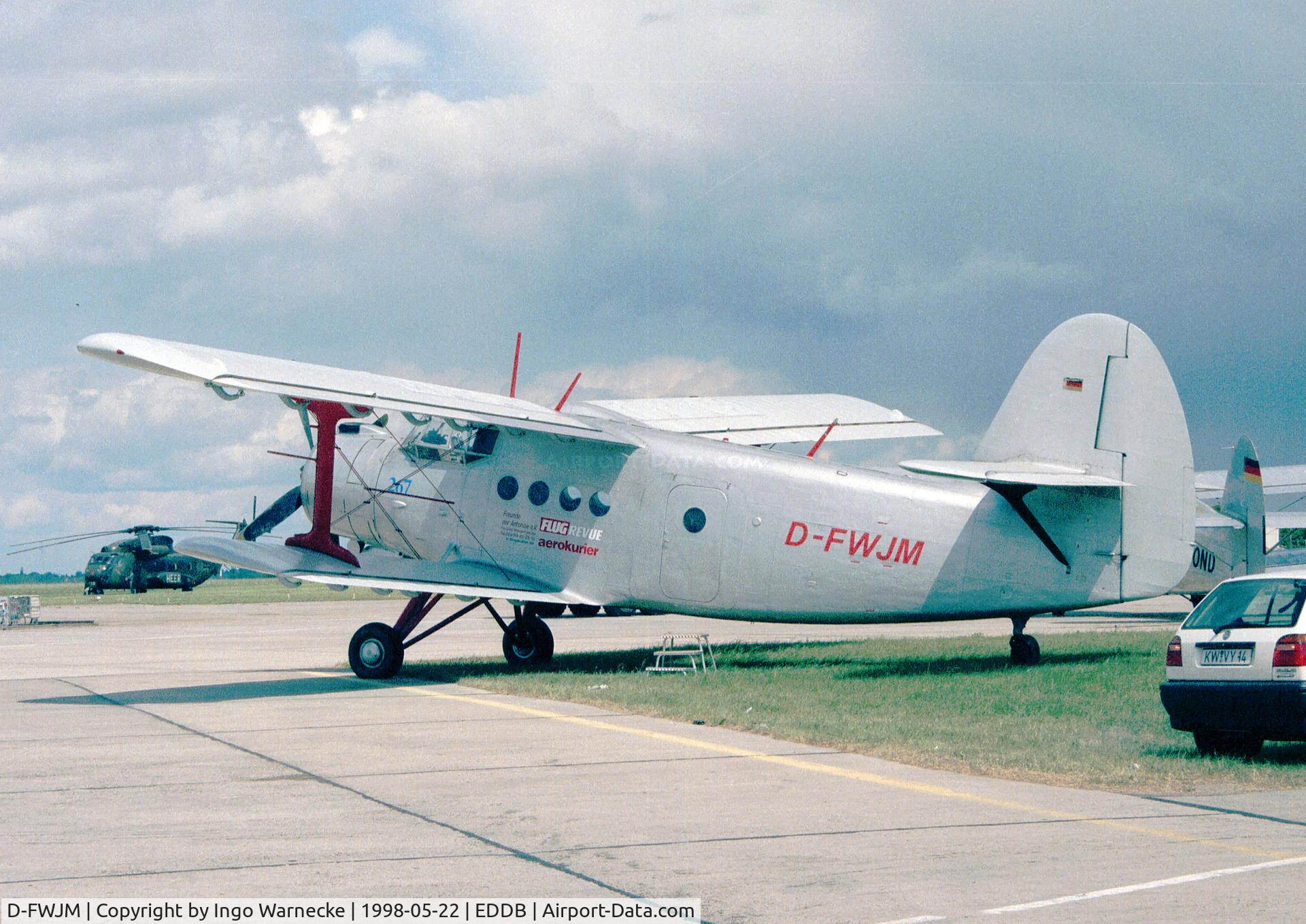 D-FWJM, 1976 PZL-Mielec An-2T Colt C/N 1G166-38, Antonov An-2T COLT at the ILA 1998, Berlin